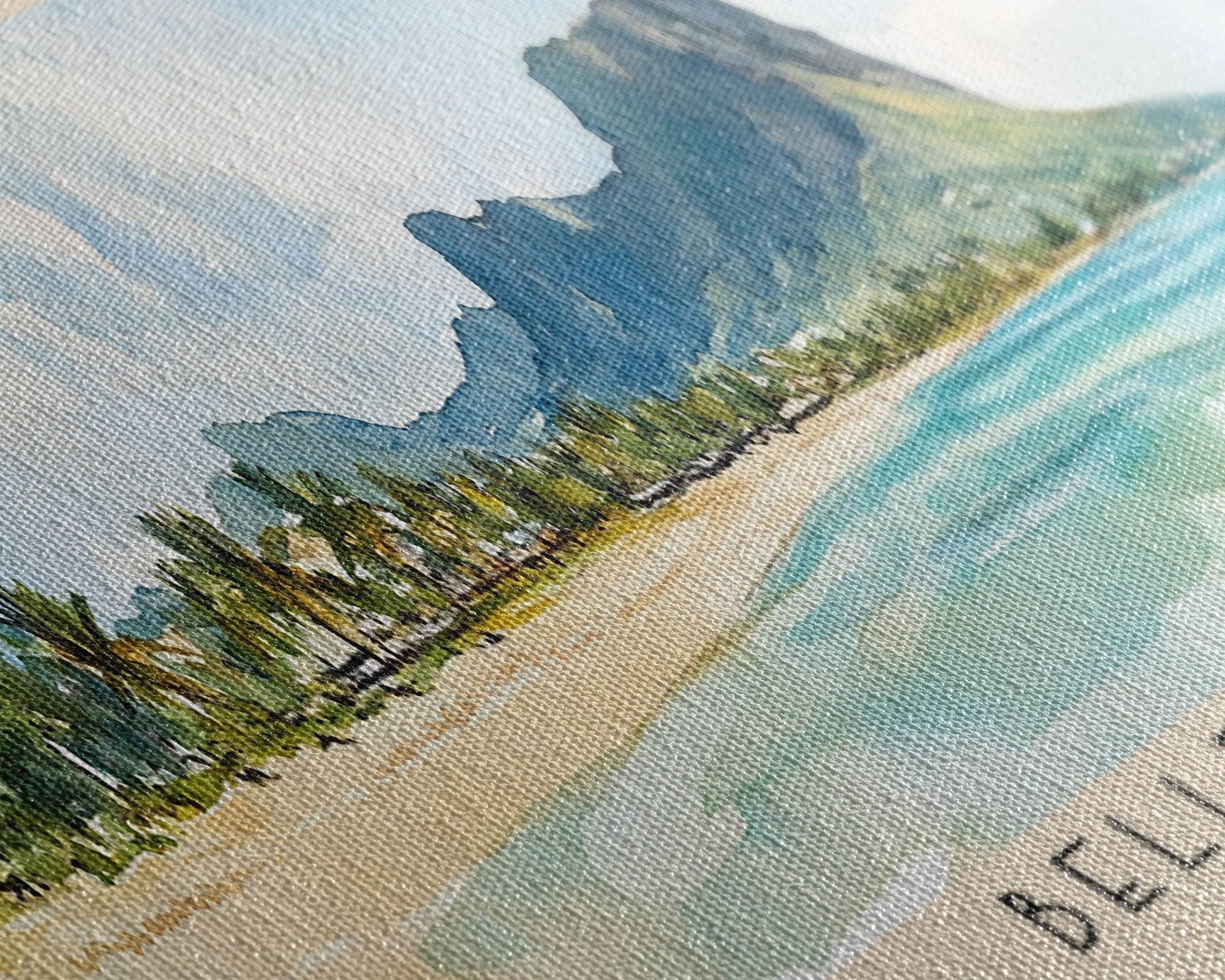 Belle Mare, Mauritius Watercolor Print, Vacation Gift, Mauritius Wall Art, Vacation Wall Art, Vacatation Memories, Beach Decor, Beach Or Lakehouse Art