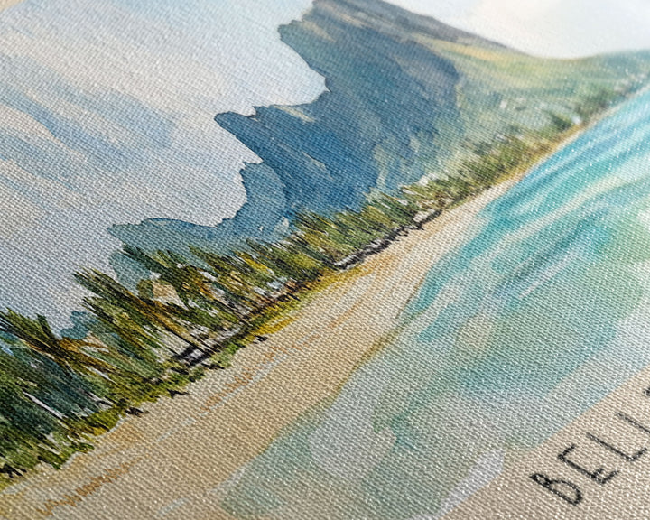 Belle Mare, Mauritius Watercolor Print, Vacation Gift, Mauritius Wall Art, Vacation Wall Art, Vacatation Memories, Beach Decor, Beach Or Lakehouse Art