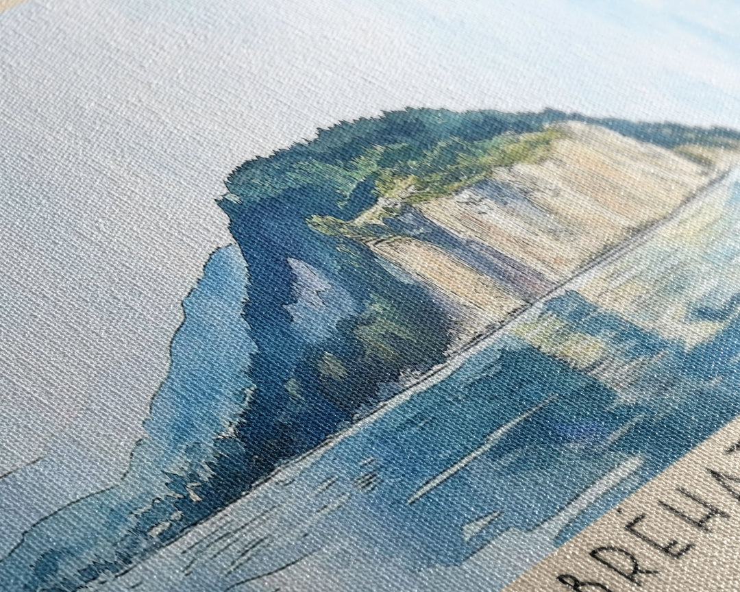 Bréhat Island, France Watercolor Beach Print, Vacation Gift, France Wall Art, Beach Painting, Beach Decor, Beach Painting