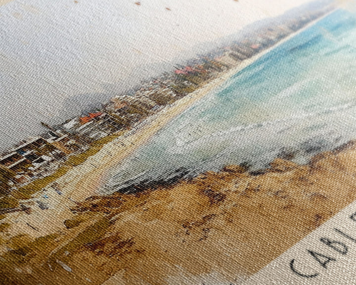 Cable Beach, Australia Watercolor Print, Vacation Gift, Australia Wall Art, Beach Painting, Beach Decor, Beach Or Lakehouse Art