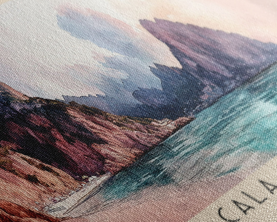 Cala Violina, Italy Watercolor Print, Vacation Gift, Italy Wall Art, Beach Painting, Beach Decor, Beach Or Lakehouse Art
