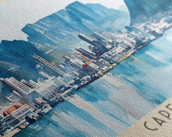 Cape Town, South Africa Watercolor Print, Vacation Gift, South Africa Wall Art, Vacation Wall Art, Vacatation Memories, Beach Decor, Beach Or Lakehouse Art
