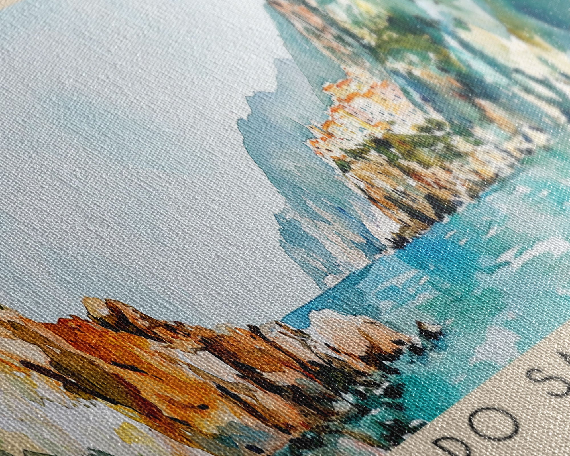 Capo Sant’Andrea, Italy Watercolor Print, Vacation Gift, Italy Wall Art, Beach Painting, Beach Decor, Beach Or Lakehouse Art