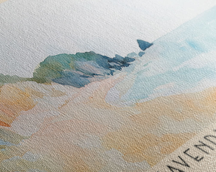 Cavendish Beach, Canada Watercolor Print, Vacation Gift, Canada Wall Art, Beach Painting, Beach Decor, Beach Or Lakehouse Art
