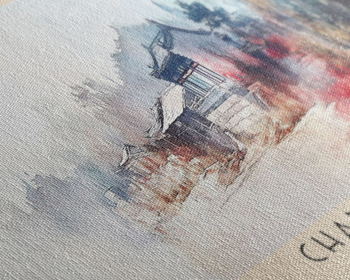 Changdao, China Watercolor Beach Print, Vacation Gift, China Wall Art, Beach Painting, Beach Decor, Beach Painting