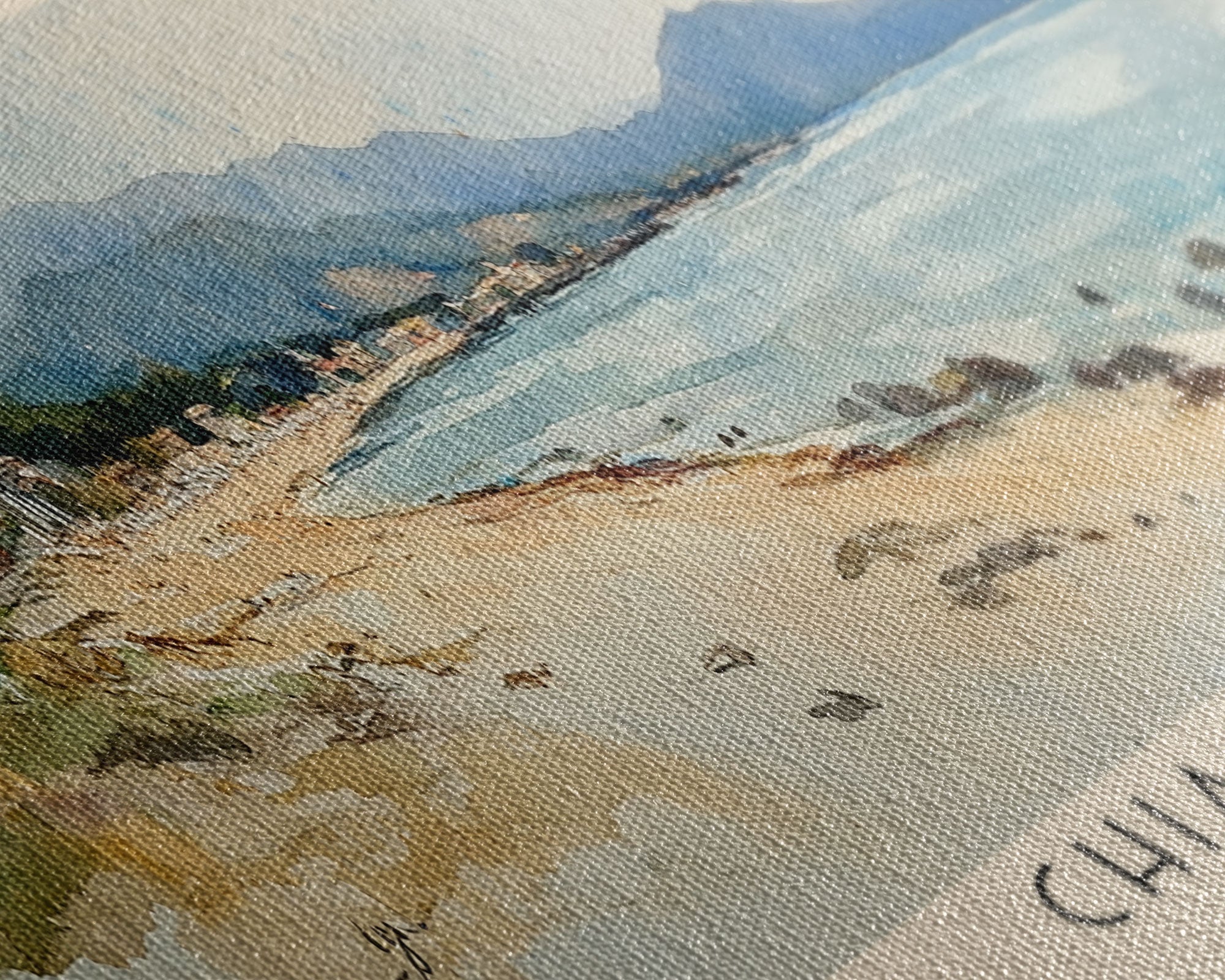 Chia Beach, Italy Watercolor Print, Vacation Gift, Italy Wall Art, Beach Painting, Beach Decor, Beach Or Lakehouse Art