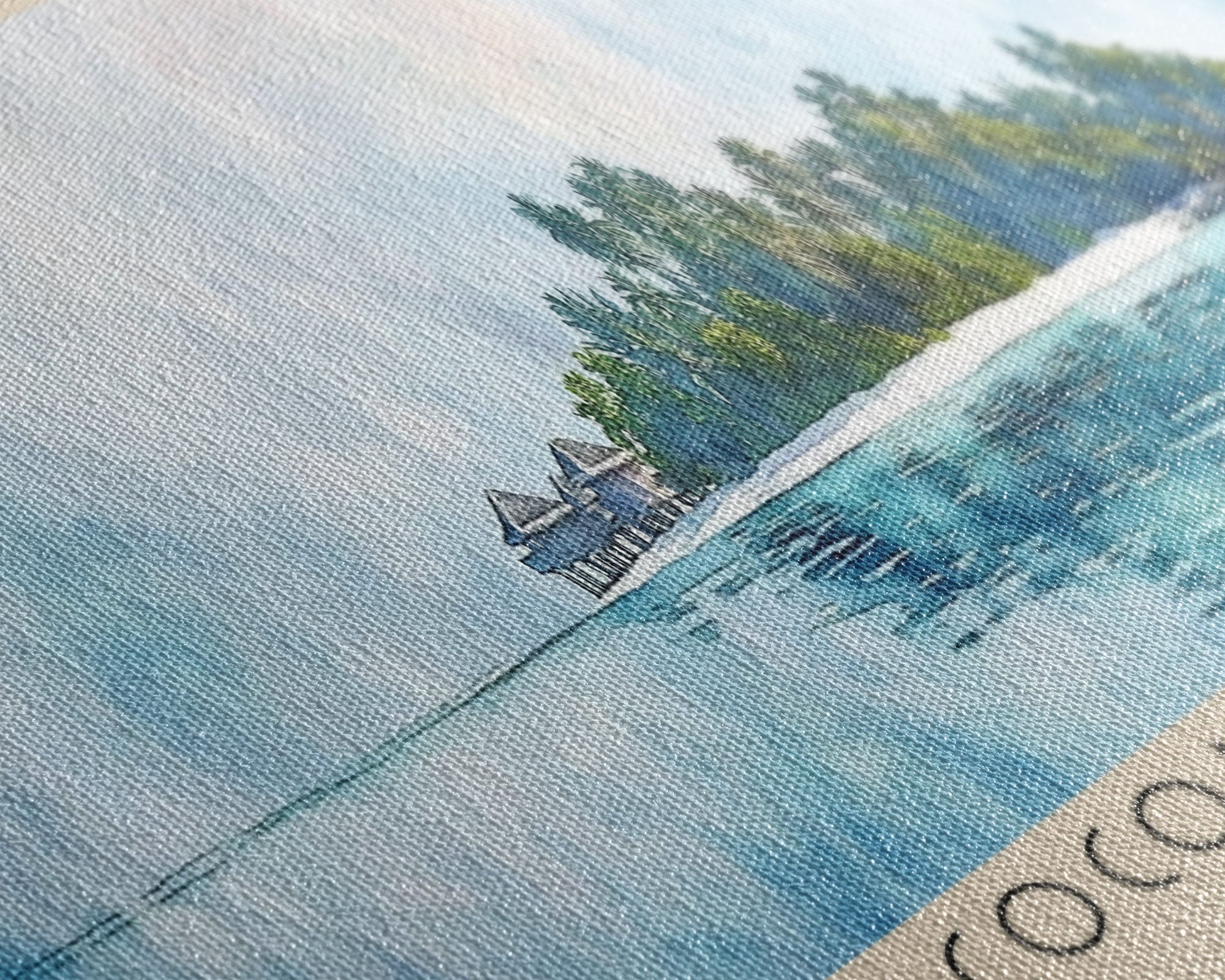Cocos (Keeling) Islands, Australia Watercolor Print, Vacation Gift, Australia Wall Art, Beach Painting, Beach Decor, Beach Or Lakehouse Art