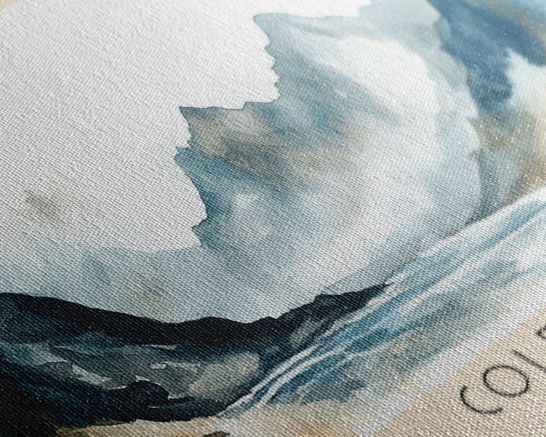 Cole Cole, Chile Watercolor Beach Print, Vacation Gift, Chile Wall Art, Beach Painting, Beach Decor, Beach Painting
