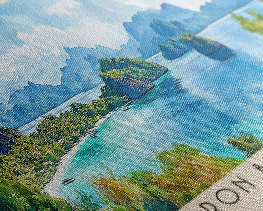 Coron Bay Islands, Philippines Watercolor Print, Vacation Gift, Philippines Wall Art, Beach Painting, Beach Decor, Beach Or Lakehouse Art