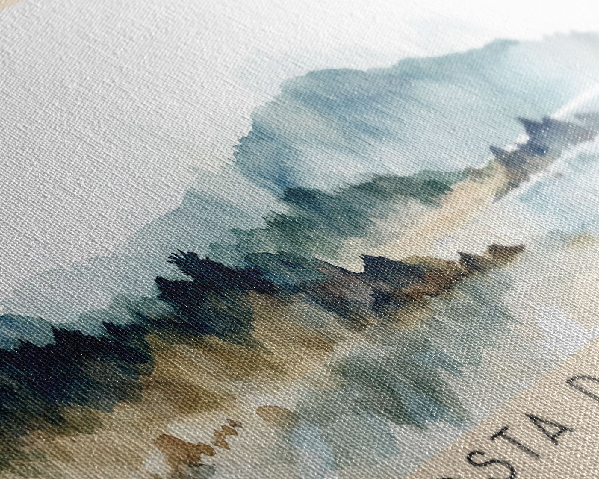 Costa da Caparica, Portugal Watercolor Beach Print, Vacation Gift, Portugal Wall Art, Beach Painting, Beach Decor, Beach Painting