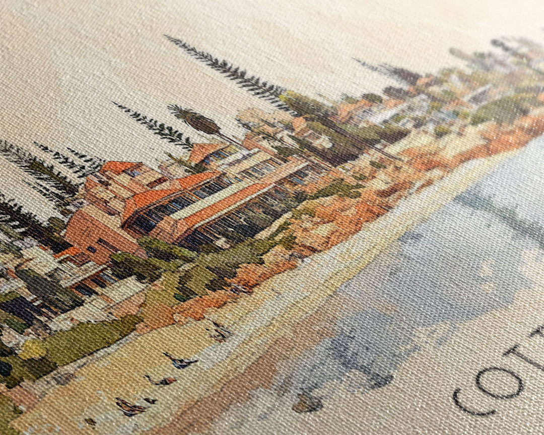 Cottesloe, Australia Watercolor Print, Vacation Gift, Australia Wall Art, Vacation Wall Art, Vacatation Memories, Beach Decor, Beach Or Lakehouse Art