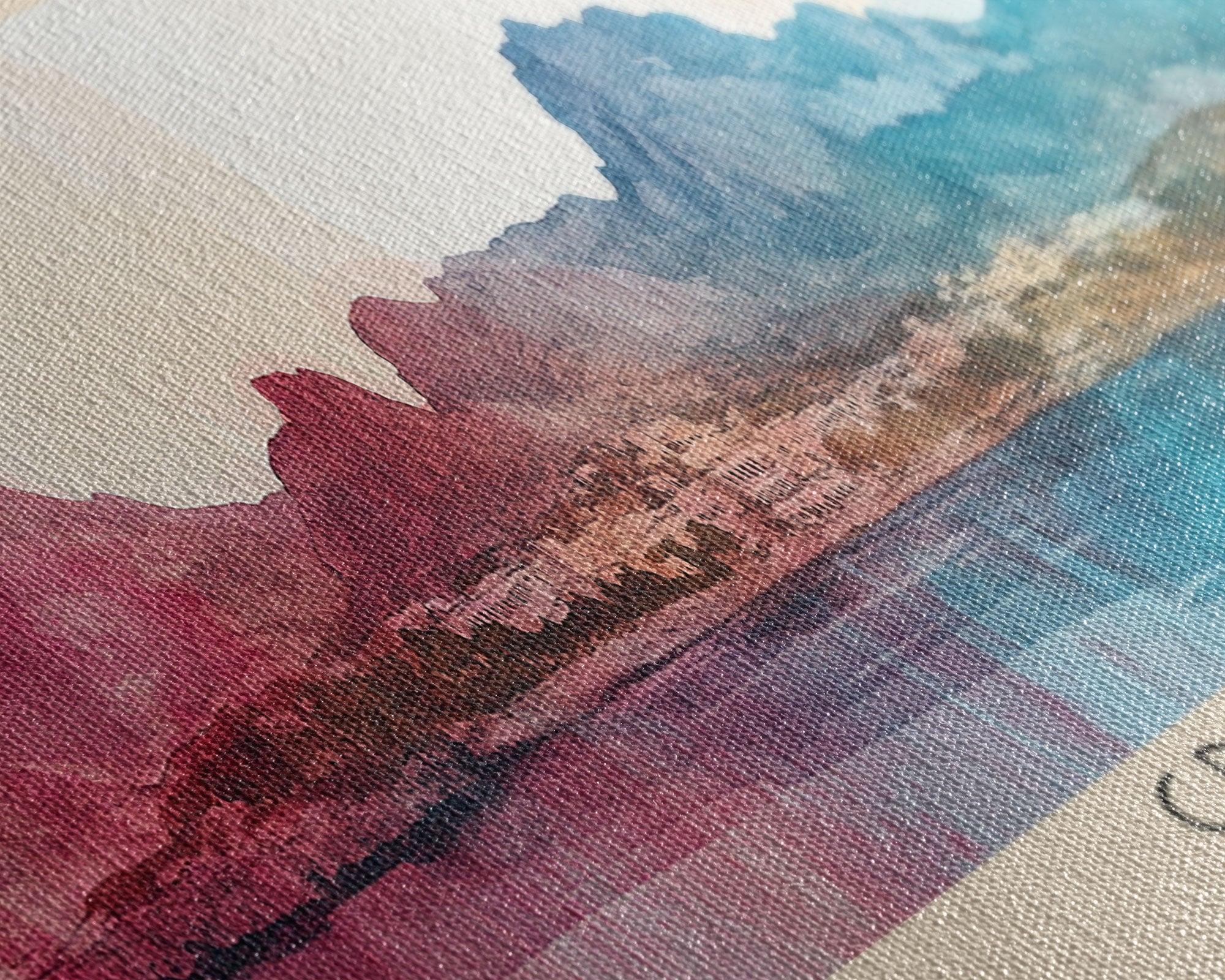 Crete, Greece Watercolor Beach Print, Vacation Gift, Greece Wall Art, Beach Painting, Beach Decor, Beach Painting