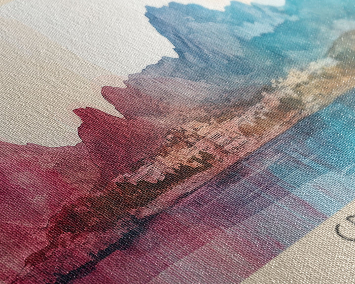 Crete, Greece Watercolor Beach Print, Vacation Gift, Greece Wall Art, Beach Painting, Beach Decor, Beach Painting