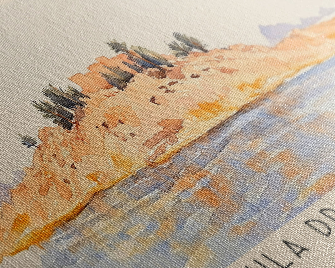 Dakhla dragon island, Morocco Watercolor Beach Print, Vacation Gift, Morocco Wall Art, Beach Painting, Beach Decor, Beach Painting