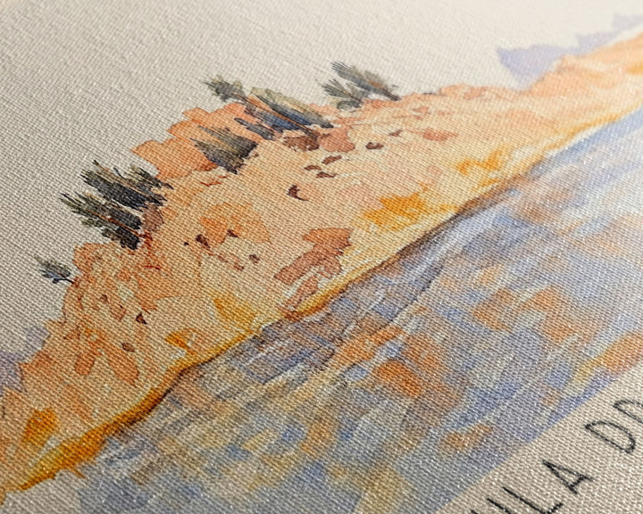 Dakhla dragon island, Morocco Watercolor Beach Print, Vacation Gift, Morocco Wall Art, Beach Painting, Beach Decor, Beach Painting