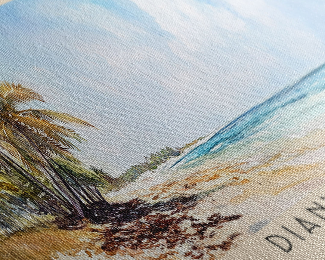 Diani Beach, Kenya Watercolor Print, Vacation Gift, Kenya Wall Art, Vacation Wall Art, Vacatation Memories, Beach Decor, Beach Or Lakehouse Art