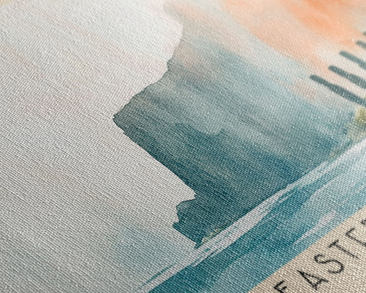 Easter Island, Chile Watercolor Beach Print, Vacation Gift, Chile Wall Art, Beach Painting, Beach Decor, Beach Painting