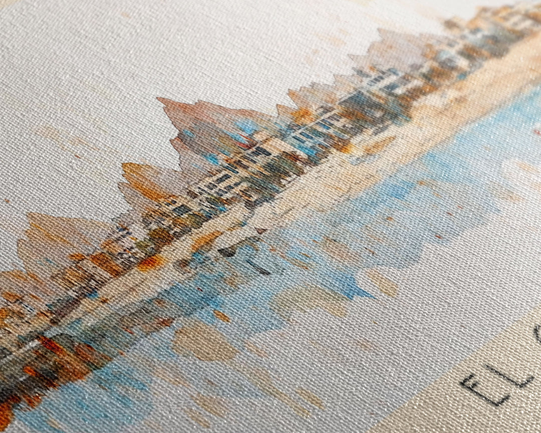 El Gouna, Egypt Watercolor Print, Vacation Gift, Egypt Wall Art, Beach Painting, Beach Decor, Beach Or Lakehouse Art