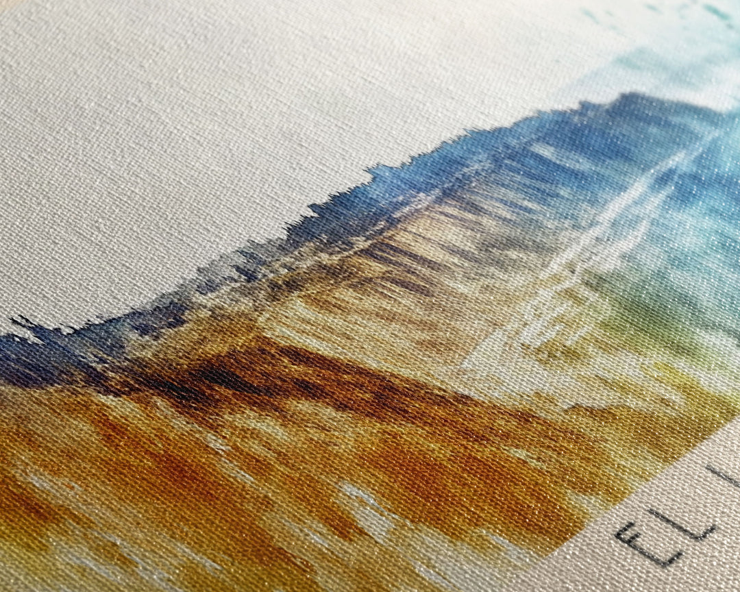 El Laucho, Chile Watercolor Print, Vacation Gift, Chile Wall Art, Beach Painting, Beach Decor, Large Wall Art, Wood Frame Art