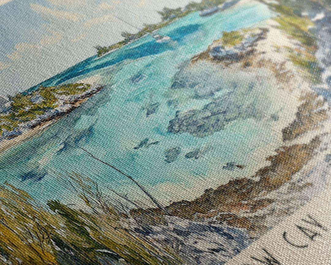 Elbow Cay, Abaco Islands, Bahamas Watercolor Beach Print, Vacation Gift, Bahamas Wall Art, Beach Painting, Beach Decor, Beach Painting