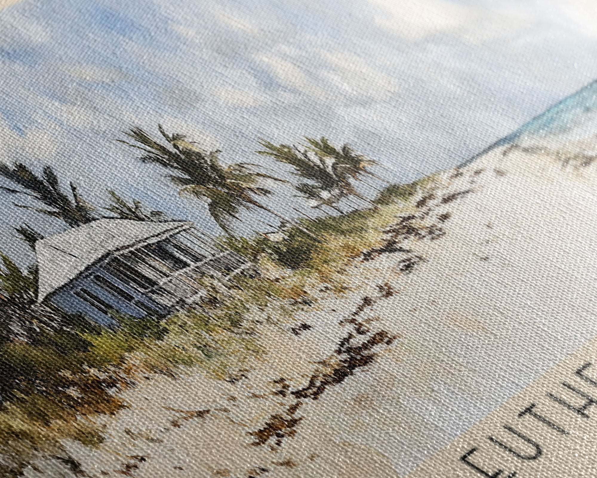 Eleuthera Island, Bahamas Watercolor Print, Vacation Gift, Bahamas Wall Art, Beach Painting, Beach Decor, Large Wall Art, Wood Frame Art