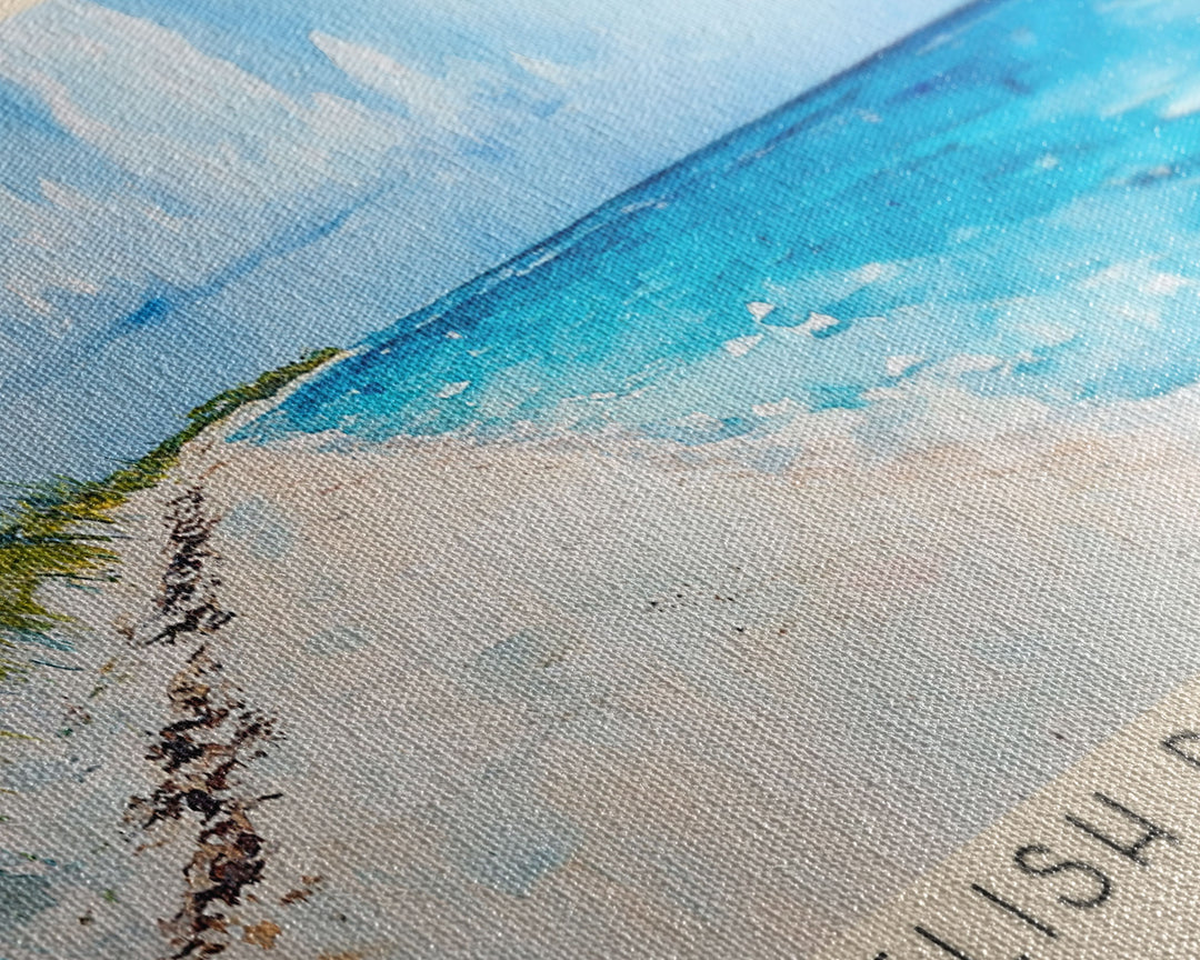 English Point Beach, Turks and Caicos Watercolor Print, Vacation Gift, Turks and Caicos Wall Art, Vacation Wall Art, Vacatation Memories, Beach Decor, Beach Or Lakehouse Art