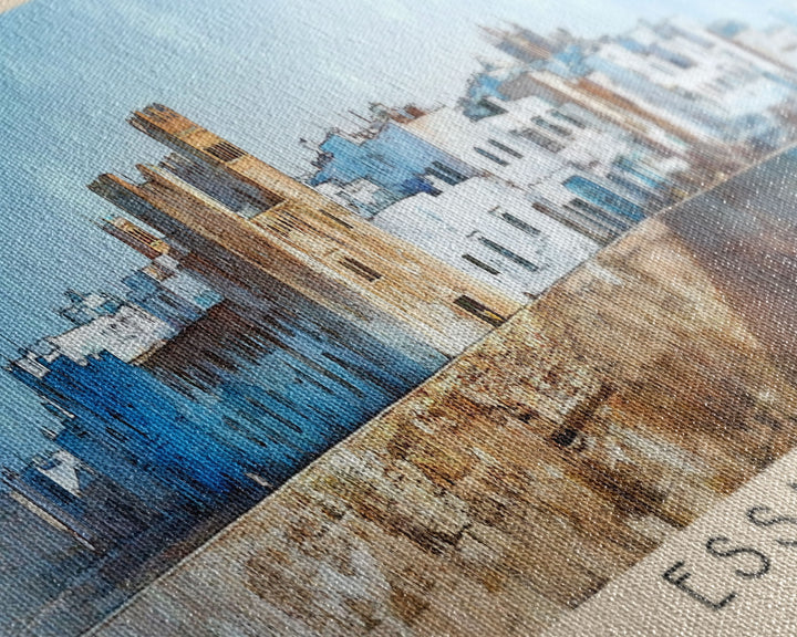 Essaouira, Morocco Watercolor Beach Print, Vacation Gift, Morocco Wall Art, Beach Painting, Beach Decor, Beach Painting