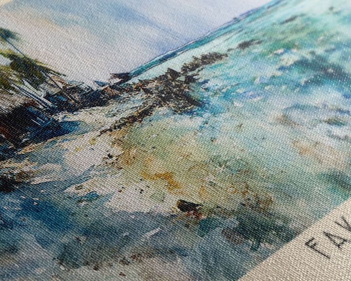 Fakarava, French Polynesia Watercolor Print, Vacation Gift, French Polynesia Wall Art, Vacation Wall Art, Vacatation Memories, Beach Decor, Beach Or Lakehouse Art