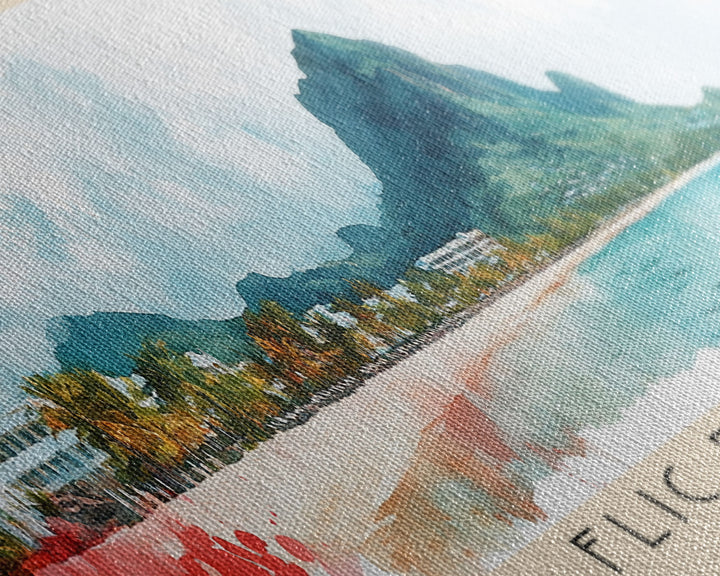 Flic en Flac, Mauritius Watercolor Print, Vacation Gift, Mauritius Wall Art, Beach Painting, Beach Decor, Beach Or Lakehouse Art