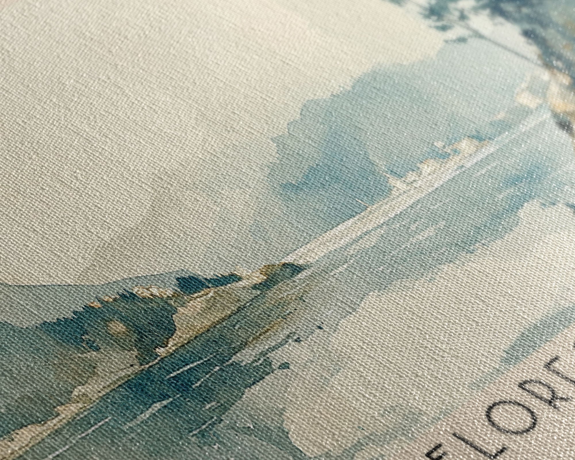 Flores Island, Portugal Watercolor Beach Print, Vacation Gift, Portugal Wall Art, Framed Canvas Print, Framed Beach Painting