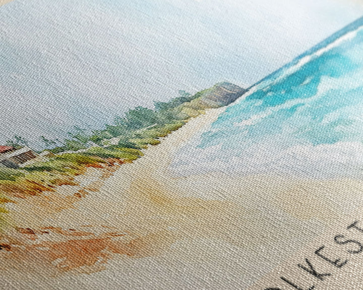 Folkestone Beach, Barbados Watercolor Beach Print, Vacation Gift, Barbados Wall Art, Beach Painting, Beach Decor, Beach Painting