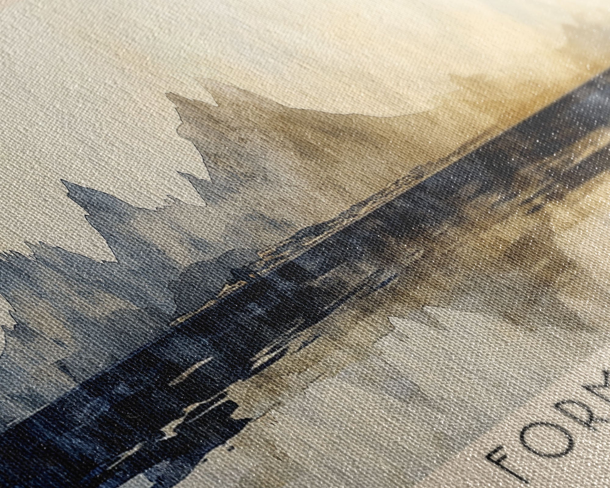 Formentera, Spain Watercolor Print, Vacation Gift, Spain Wall Art, Beach Painting, Beach Decor, Large Wall Art, Wood Frame Art