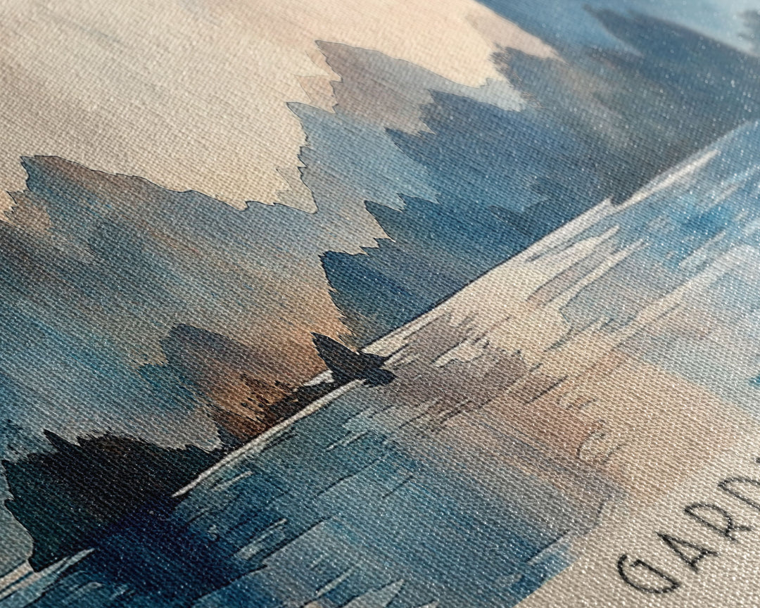 Gardner Bay, Ecuador Watercolor Print, Vacation Gift, Ecuador Wall Art, Beach Painting, Beach Decor, Large Wall Art, Wood Frame Art