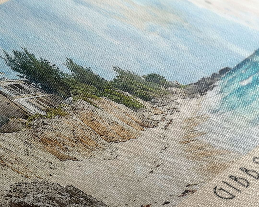 Gibbs Beach, Barbados Watercolor Print, Vacation Gift, Barbados Wall Art, Beach Painting, Beach Decor, Large Wall Art, Wood Frame Art