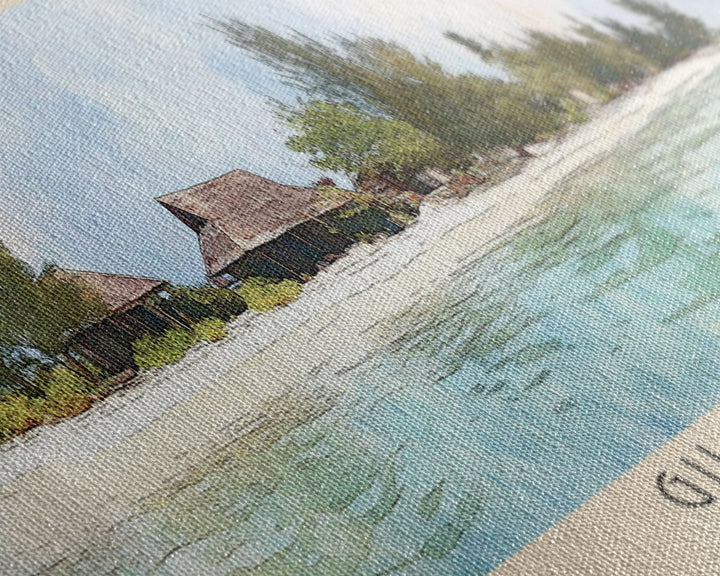 Gili Air, Indonesia Watercolor Print, Vacation Gift, Indonesia Wall Art, Vacation Wall Art, Vacatation Memories, Beach Decor, Beach Or Lakehouse Art