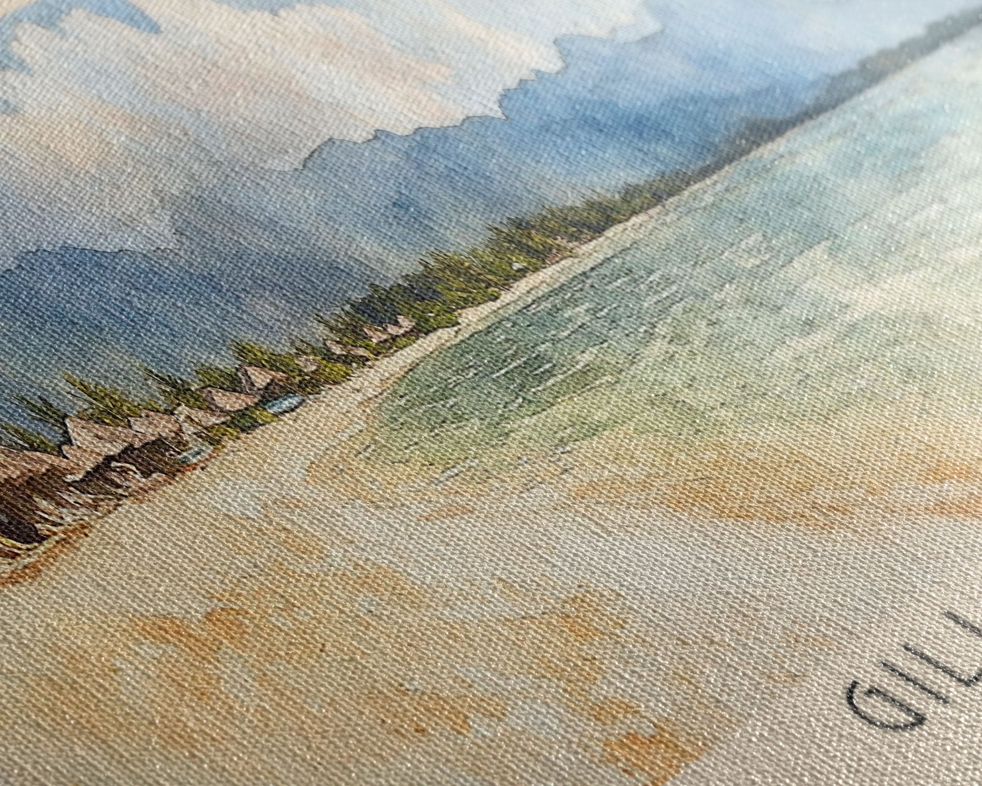 Gili Meno, Indonesia Watercolor Print, Vacation Gift, Indonesia Wall Art, Beach Painting, Beach Decor, Large Wall Art, Wood Frame Art