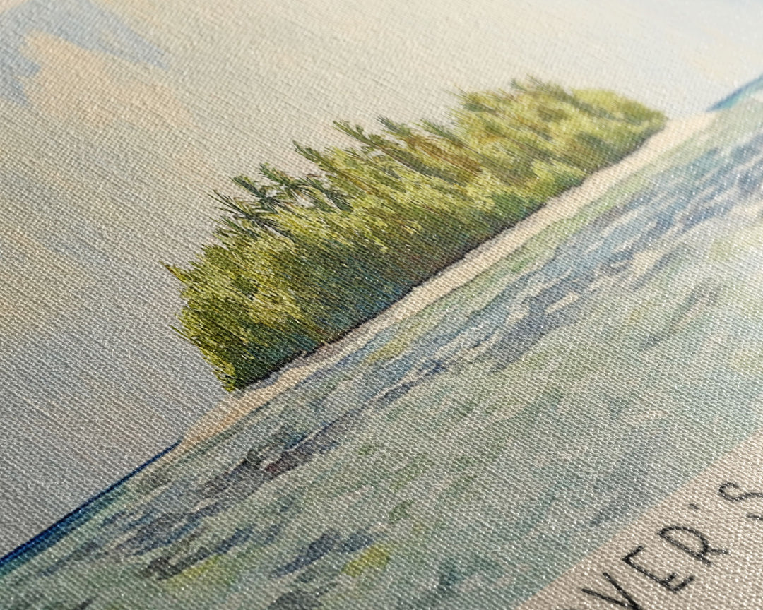 Glover’s Reef Atoll, Belize Watercolor Beach Print, Vacation Gift, Belize Wall Art, Beach Painting, Beach Decor, Beach Painting