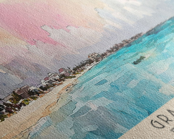 Grace Bay, Turks and Caicos Islands Watercolor Print, Vacation Gift, Turks and Caicos Islands Wall Art, Vacation Wall Art, Vacatation Memories, Beach Decor, Beach Or Lakehouse Art