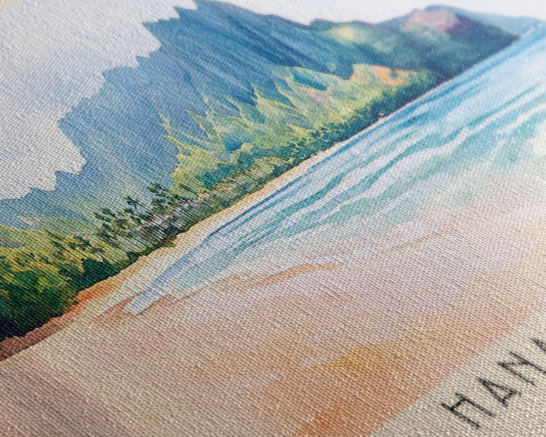 Hanalei Bay, Hawaii Watercolor Print, Vacation Gift, Hawaii Wall Art, Vacation Wall Art, Vacatation Memories, Beach Decor, Beach Or Lakehouse Art