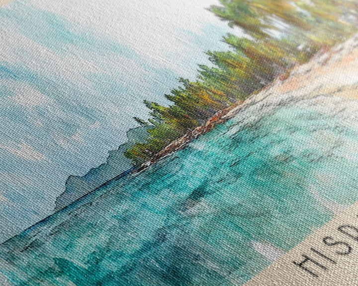 Hispaniola, Dominican Republic Watercolor Beach Print, Vacation Gift, Dominican Republic Wall Art, Beach Painting, Beach Decor, Beach Painting