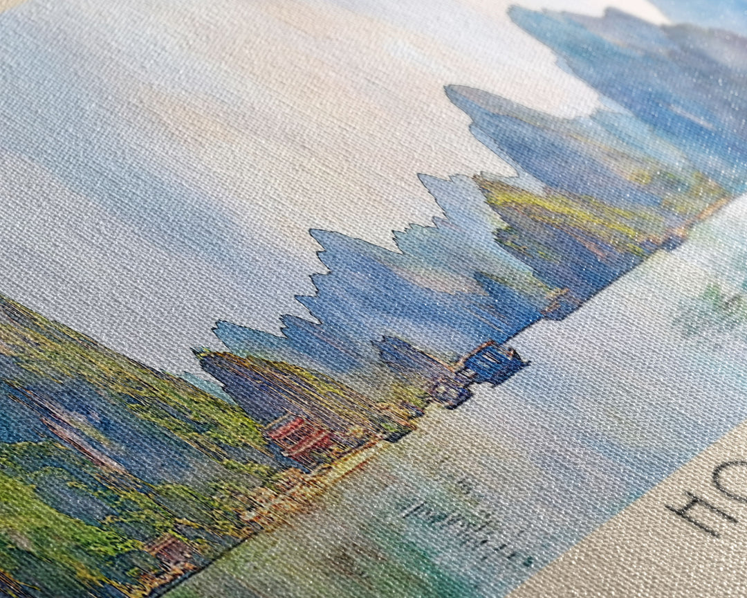 Ho Coc, Vietnam Watercolor Print, Vacation Gift, Vietnam Wall Art, Beach Painting, Beach Decor, Large Wall Art, Wood Frame Art