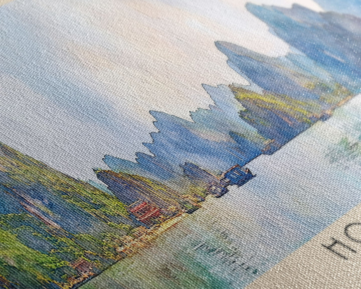 Ho Coc, Vietnam Watercolor Print, Vacation Gift, Vietnam Wall Art, Beach Painting, Beach Decor, Large Wall Art, Wood Frame Art