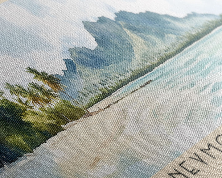 Honeymoon Island, Cook Islands Watercolor Print, Vacation Gift, Cook Islands Wall Art, Beach Painting, Beach Decor, Beach Or Lakehouse Art