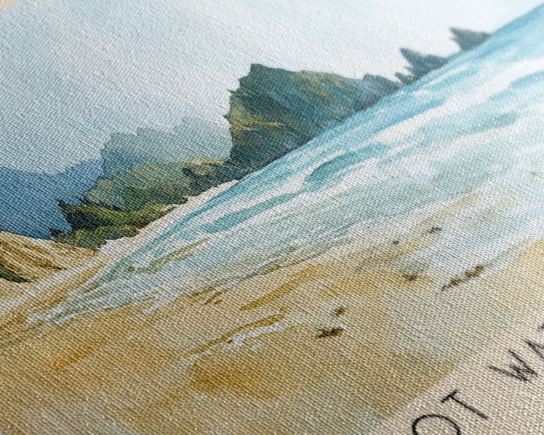 Hot Water Beach, New Zealand Watercolor Print, Vacation Gift, New Zealand Wall Art, Beach Painting, Beach Decor, Beach Or Lakehouse Art