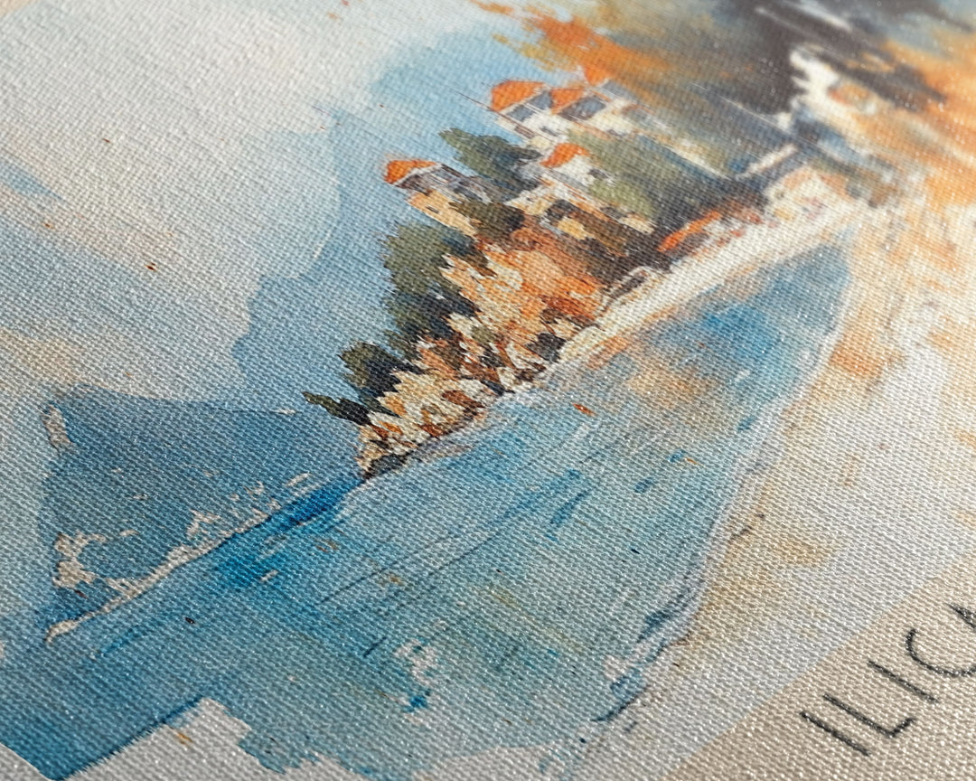 Ilıca Beach, Turkey Watercolor Beach Print, Vacation Gift, Turkey Wall Art, Beach Painting, Beach Decor, Beach Painting