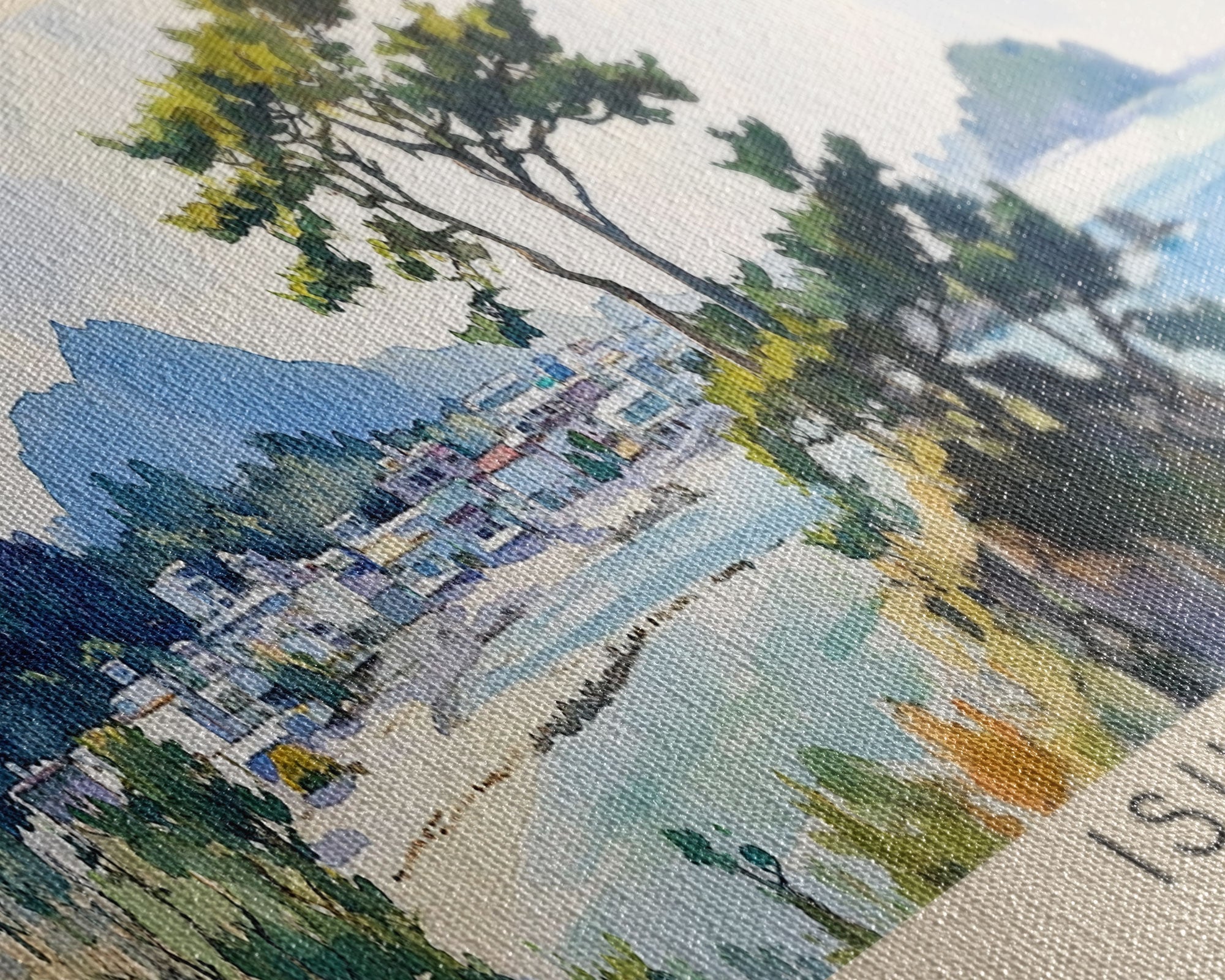 Ishigaki, Japan Watercolor Print, Vacation Gift, Japan Wall Art, Beach Painting, Beach Decor, Large Wall Art, Wood Frame Art