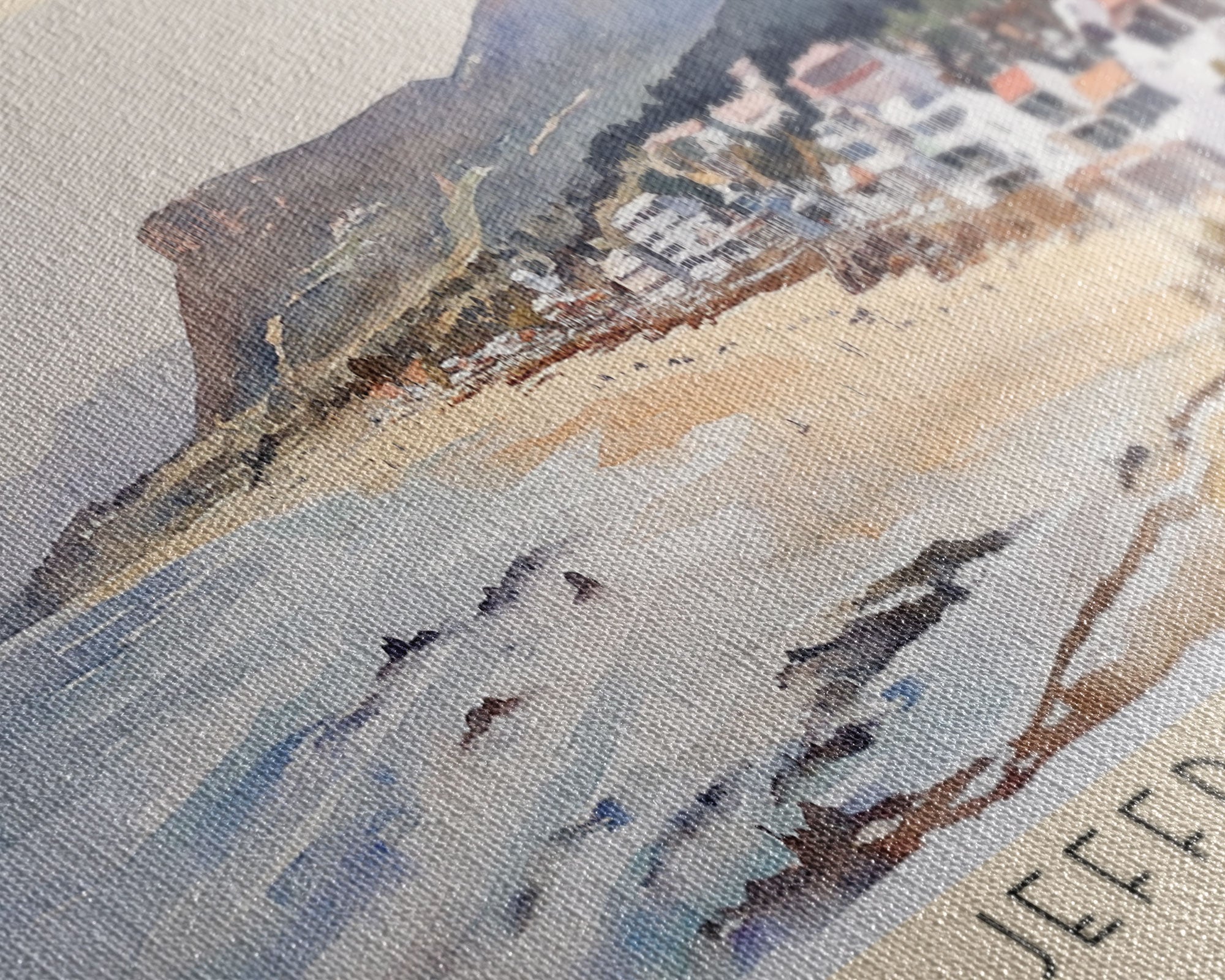 Jeffreys Bay, South Africa Watercolor Print, Vacation Gift, South Africa Wall Art, Beach Painting, Beach Decor, Large Wall Art, Wood Frame Art