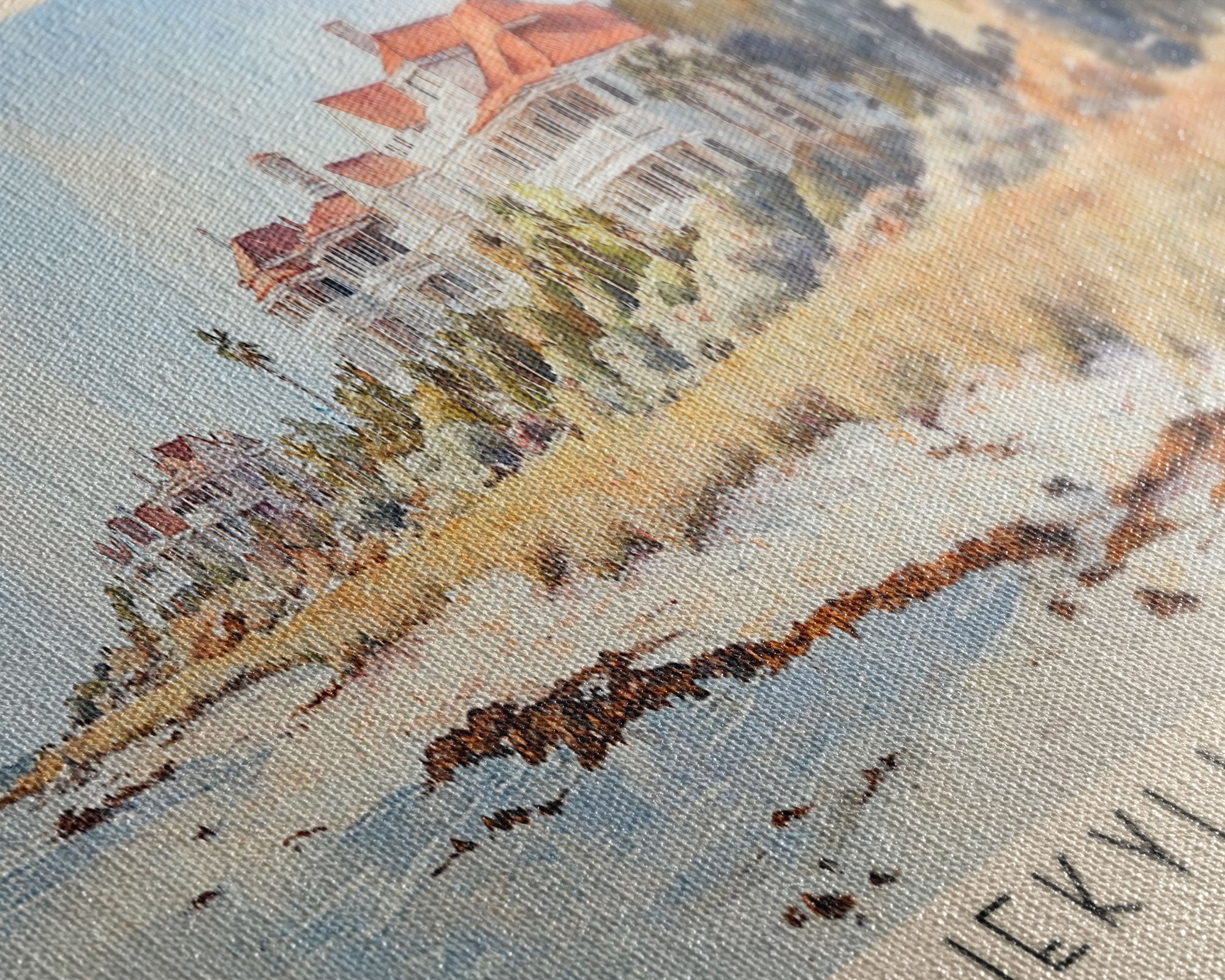 Jekyll Island, Georgia Watercolor Beach Print, Vacation Gift, Georgia Wall Art, Framed Canvas Print, Framed Beach Painting