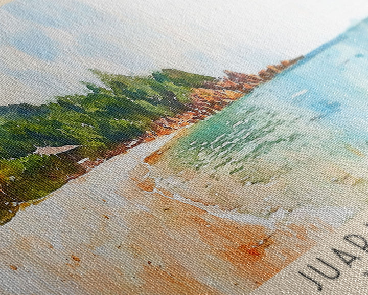 Juara Beach, Tioman Island, Malaysia Watercolor Print, Vacation Gift, Tioman Island, Malaysia Wall Art, Beach Painting, Beach Decor, Large Wall Art, Wood Frame Art