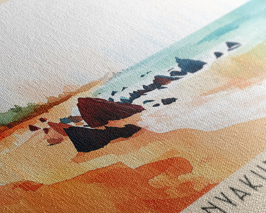 Kanyakumari Beach, India Watercolor Print, Vacation Gift, India Wall Art, Vacation Wall Art, Vacatation Memories, Beach Decor, Beach Or Lakehouse Art